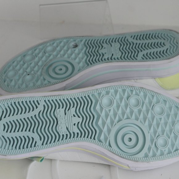 Adidas Originals Three Stripes Unisex Sneakers Men's 5.5 or Wom 7 White Yellow - Picture 15 of 16